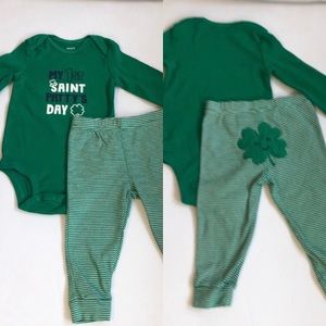 Carter’s Saint Patty’s day outfit, Sz 12 months